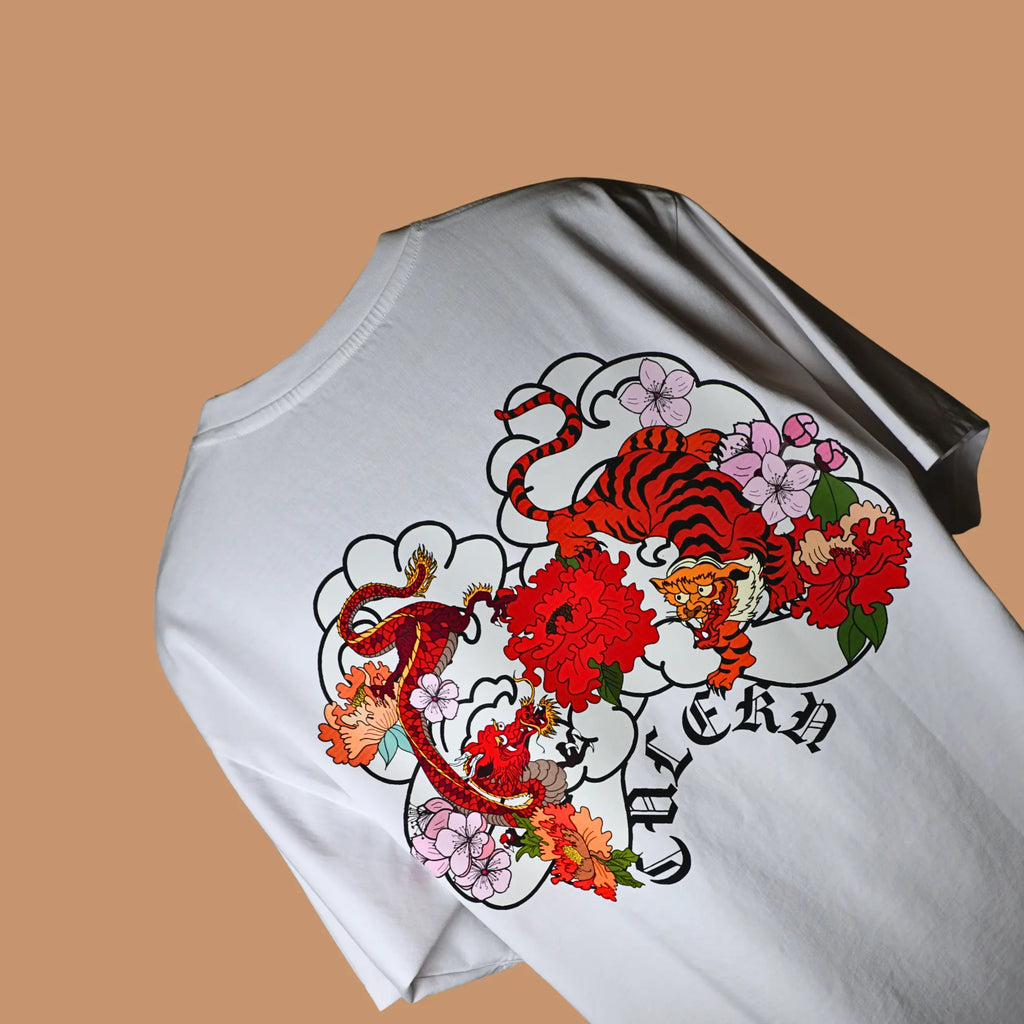 Dragon et Tigre - Tee blanc CULEKN