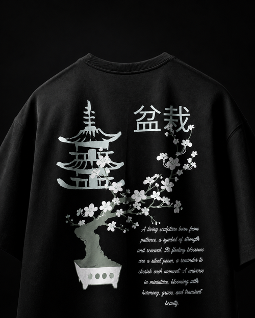 Bonsaï japonais - T-shirt noir